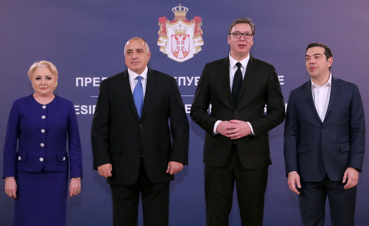 FOTO. Dăncilă l-a invitat pe preşedintele sârb Aleksandar Vucic la Bucureşti. Întâlnire la nivel înalt în format cvadrilateral România - Bulgaria - Serbia - Grecia