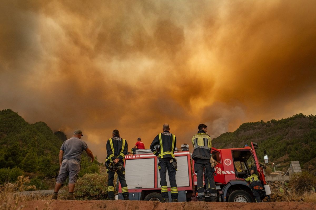 Incendiu de vegetație pe insula Tenerife. Cinci sate au fost evacuate. Focul „este puternic și se află într-o zonă complicată”