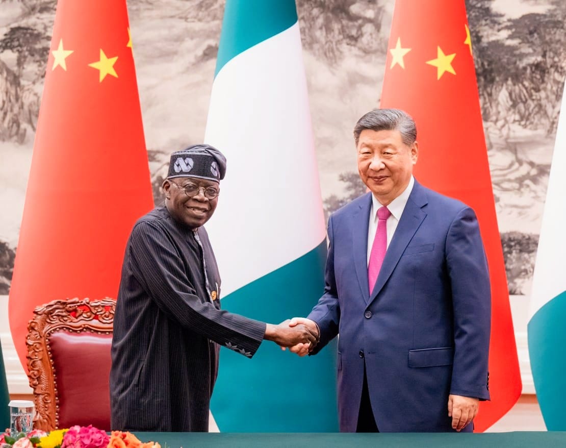 President of Nigeria Bola Ahmed Tinubu and President of China Xi Jinping