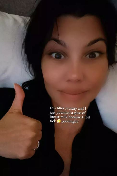Motivul pentru care Kourtney Kardashian își bea laptele matern: „Doar ce-am dat pe gât un pahar”