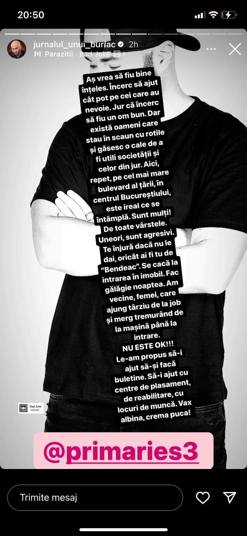 Mihai Bendeac, agasat de un om al străzii. Actorul a răbufnit: „Am vecine, femei, care ajung noaptea de la job și merg tremurând”