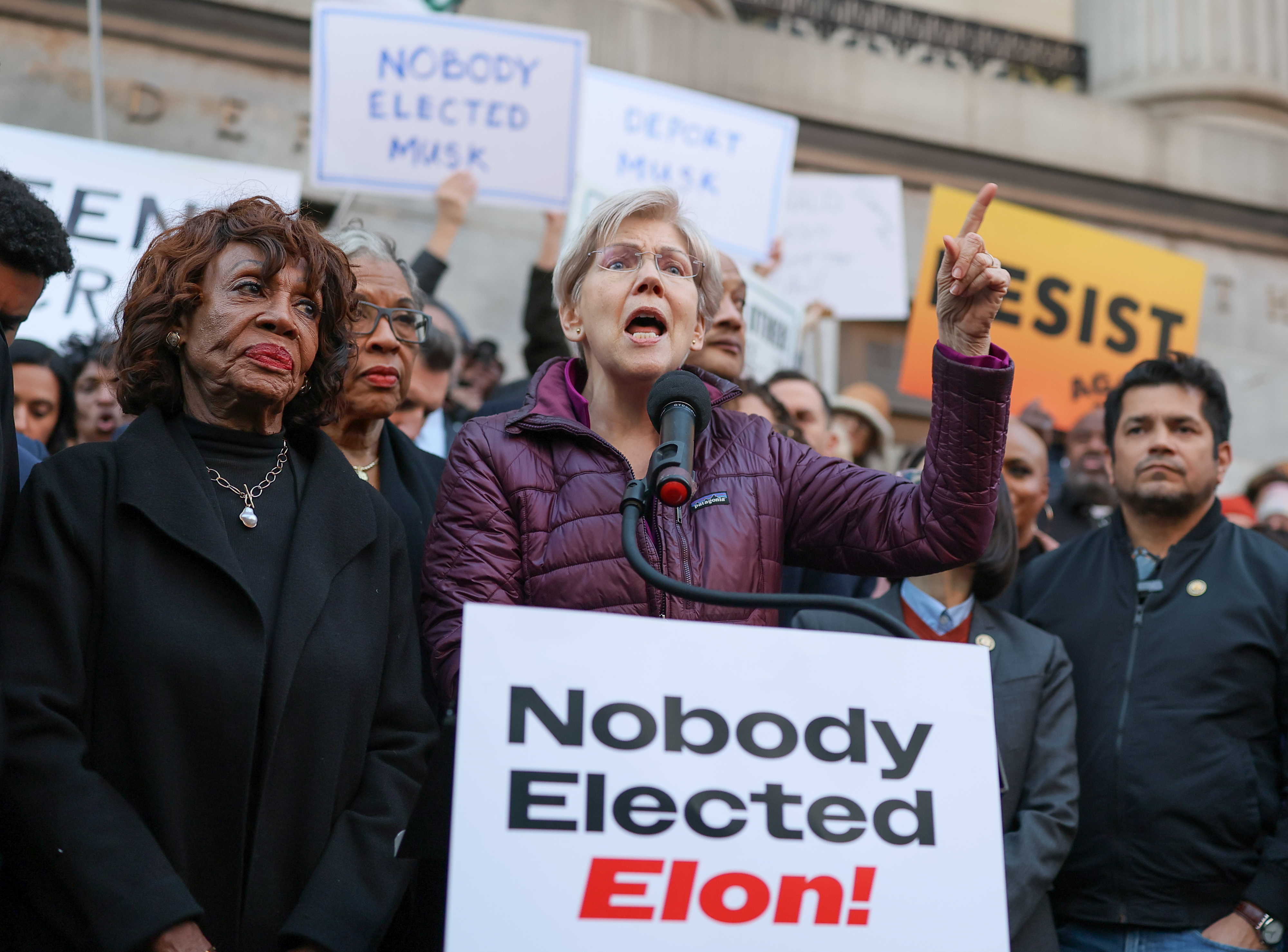 Sen. Elizabeth Warren, right, and Rep. Maxine Waters are normally allies in fights over economic policy.