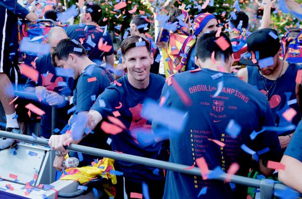 Fiestă în Barcelona. Campionii Europei au sărbătorit TRIPLA / FOTO&VIDEO
