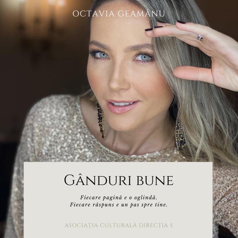 Octavia Geamănu și-a lansat prima carte, „Gânduri bune”. Cum a reacționat soțul ei atunci când a citit-o. „Nu l-am contrazis”