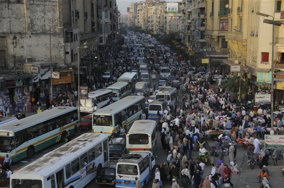 The metro area in Cairo, Egypt is always crowded [Jadaliyya]