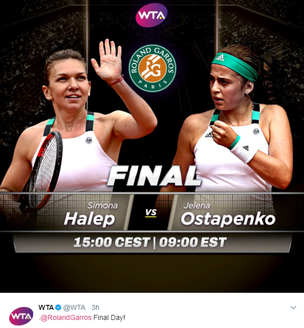 LIVE TEXT Finala de la Roland Garros: Simona Halep - Jelena Ostapenko 6-4, 4-6, 3-6. SimoNAIVA! Românca a pierdut titlul, după ce a avut 6-4, 3-0. În decisiv, a condus cu 3-1! GALERIE FOTO & VIDEO