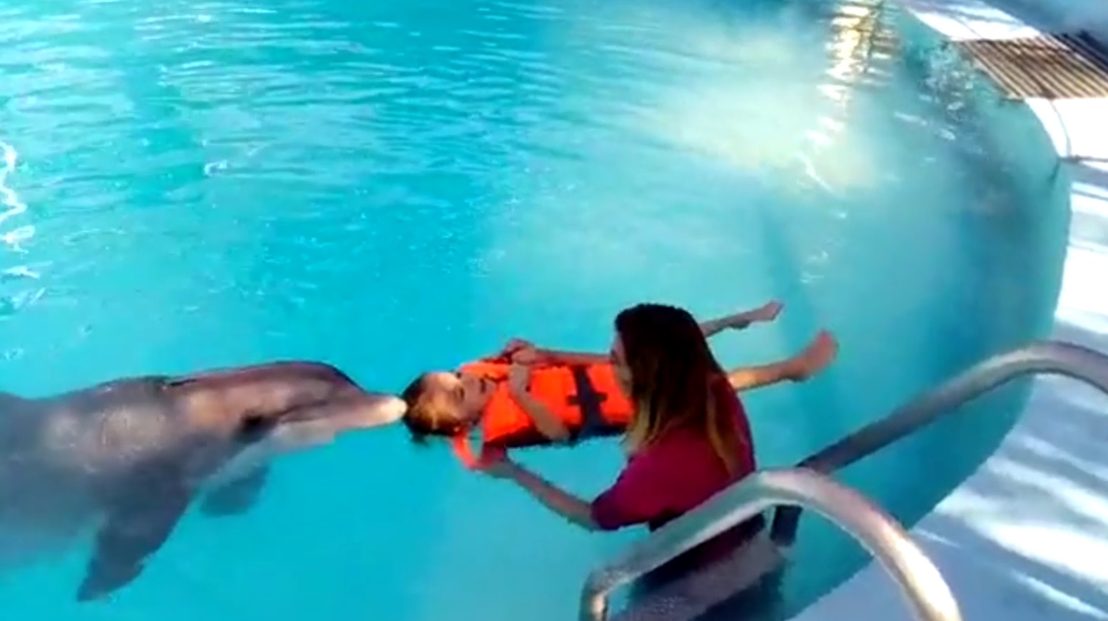 VIDEO/ Terapie cu delfini la 10.000 de kilometri distanță, pentru fetița ei diagnosticată cu autism. Cum a ajuns o mamă din Gorj să facă voluntariat în Mexic