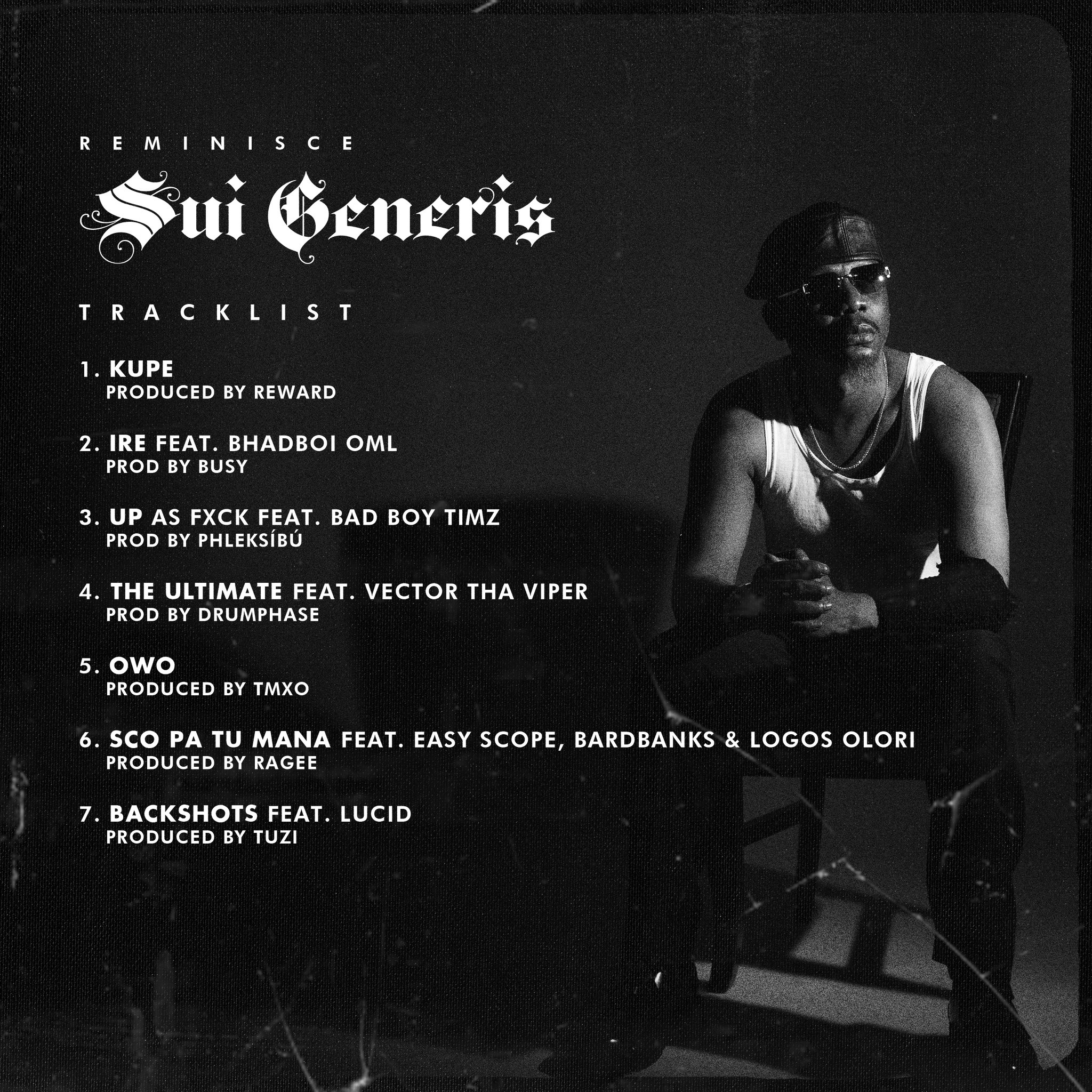 Reminisce announces new EP 'Sui Generis'