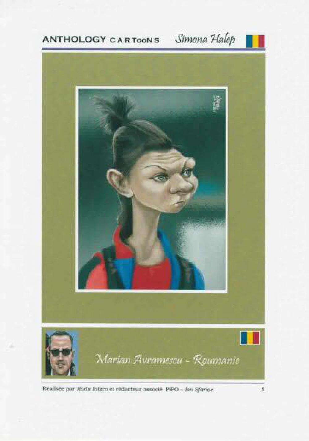 Expoziție de caricaturi ale Simonei Halep. Numărul 1 WTA, în viziunea artiștilor din toată lumea / GALERIE FOTO