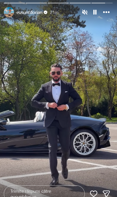 Cum s-a îmbrăcat Dorian Popa în ziua nunții sale. „Aștept să înceapă cununia aici în Buftea. Emoții frumoase”