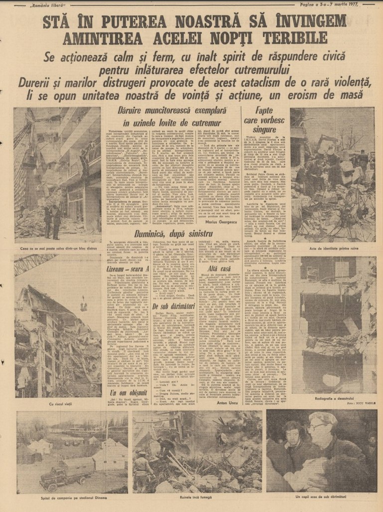 47 de ani de la cutremurul din 1977. Ce scria presa vremii despre cel mai distructiv seism de pe teritoriul României