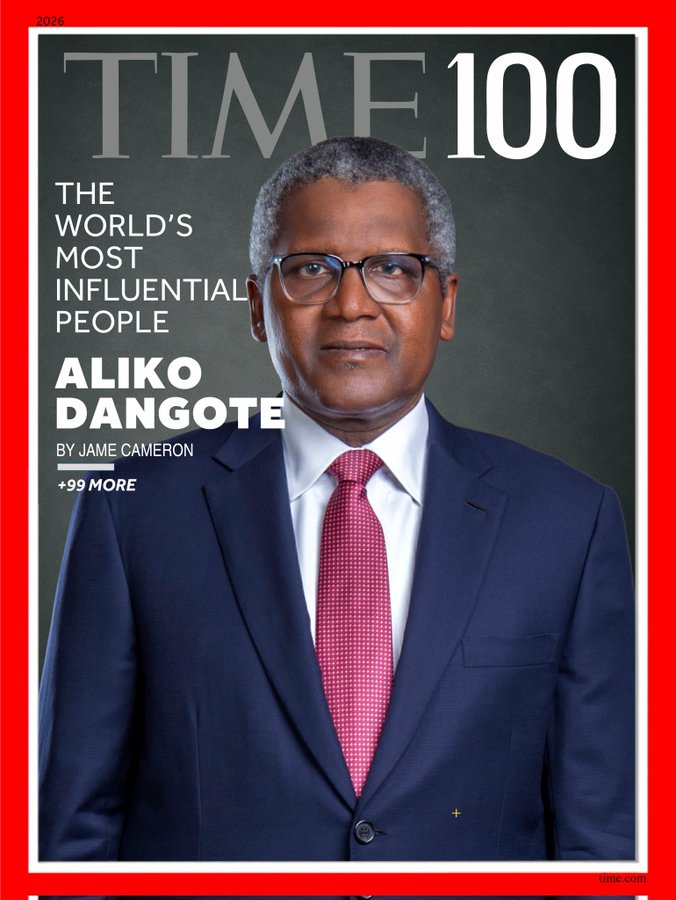 TIME Magazine highlighted Aliko Dangote’s broader role in driving industrialisation across Africa through investments in cement, agriculture, food processing, infrastructure and energy.