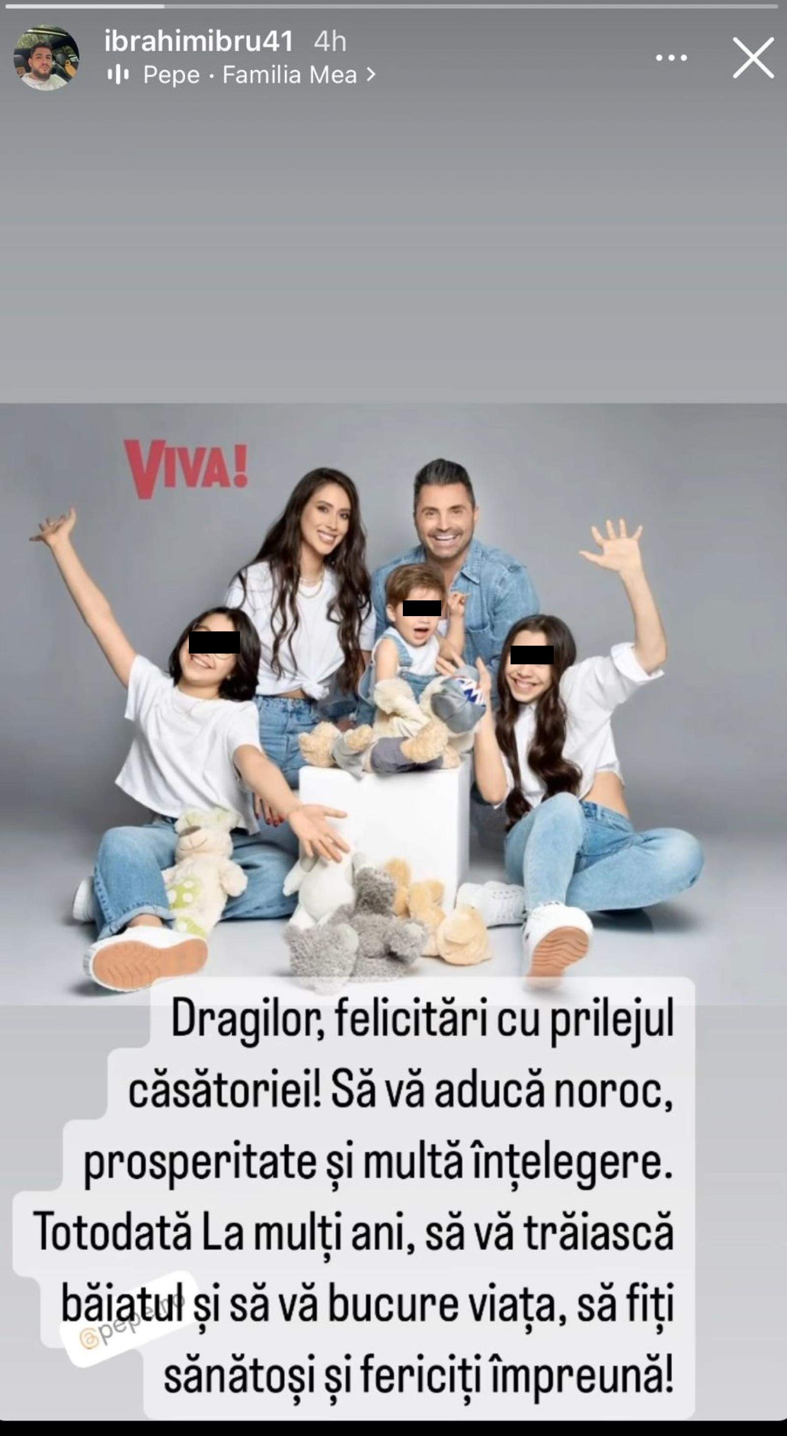 Mesajul transmis de Ibrahim Ibru, fostul soț al Ralucăi Pastramă, în ziua nunții lui Pepe. S-au întâlnit a doua zi după petrecere