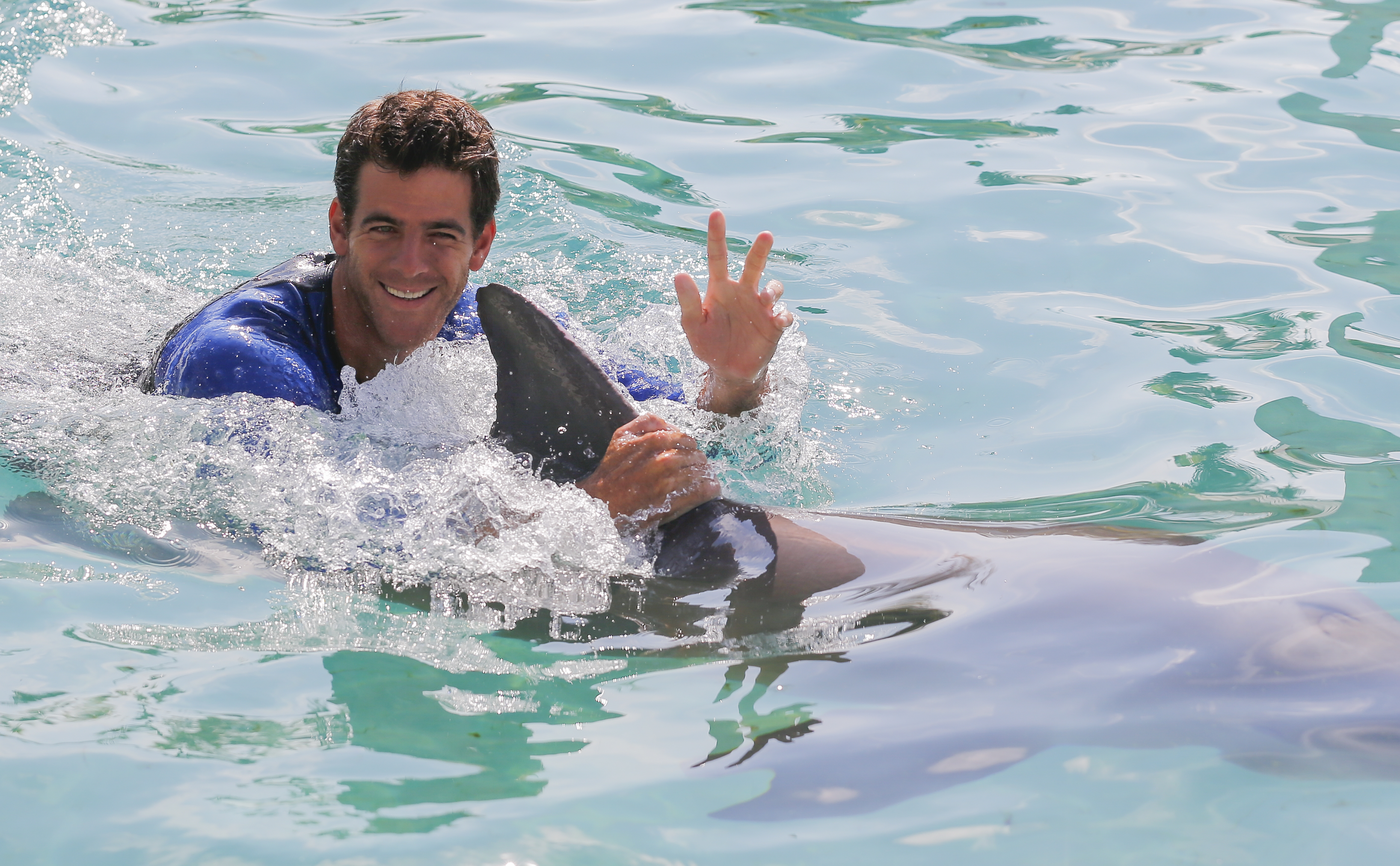 Vedetele tenisului mondial s-au zbenguit cu delfinii la Miami / FOTO & VIDEO