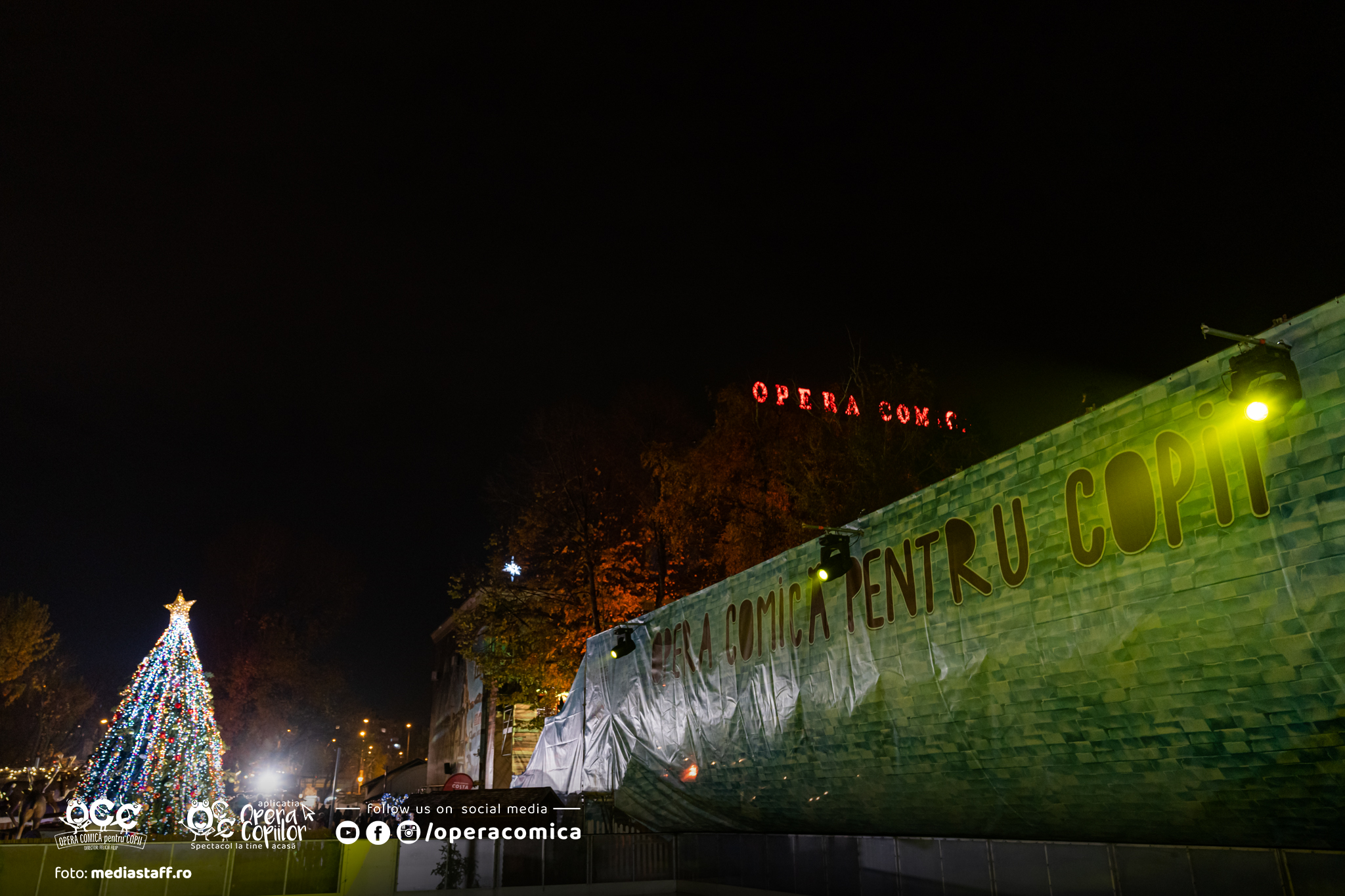 Încă un târg de Crăciun deschis în București, în curtea Operei Comice pentru Copii. „Avem patinoar, carusel, derdeluș și trenuleț”