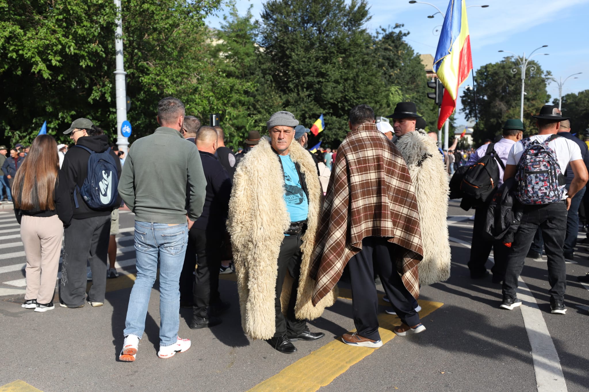 Protestul fermierilor în Piața Victoriei
