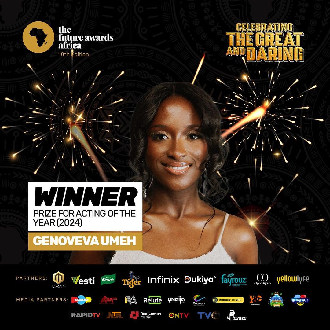 Genoveva Umeh bags The Future Awards Africa (TFAA) Prize for Acting