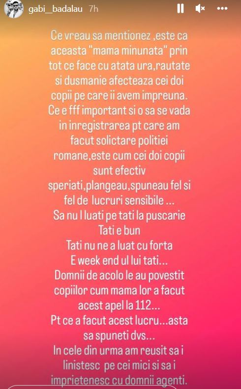 Gabi Bădălău și Claudia Pătrășcanu, din nou în conflict. Gestul făcut de artistă când omul de afaceri a venit să ia copiii