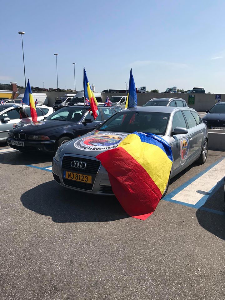 Coloană de mașini din Moldova, pentru Mitingul Diasporei. Se alătură protestului din Piața Victoriei