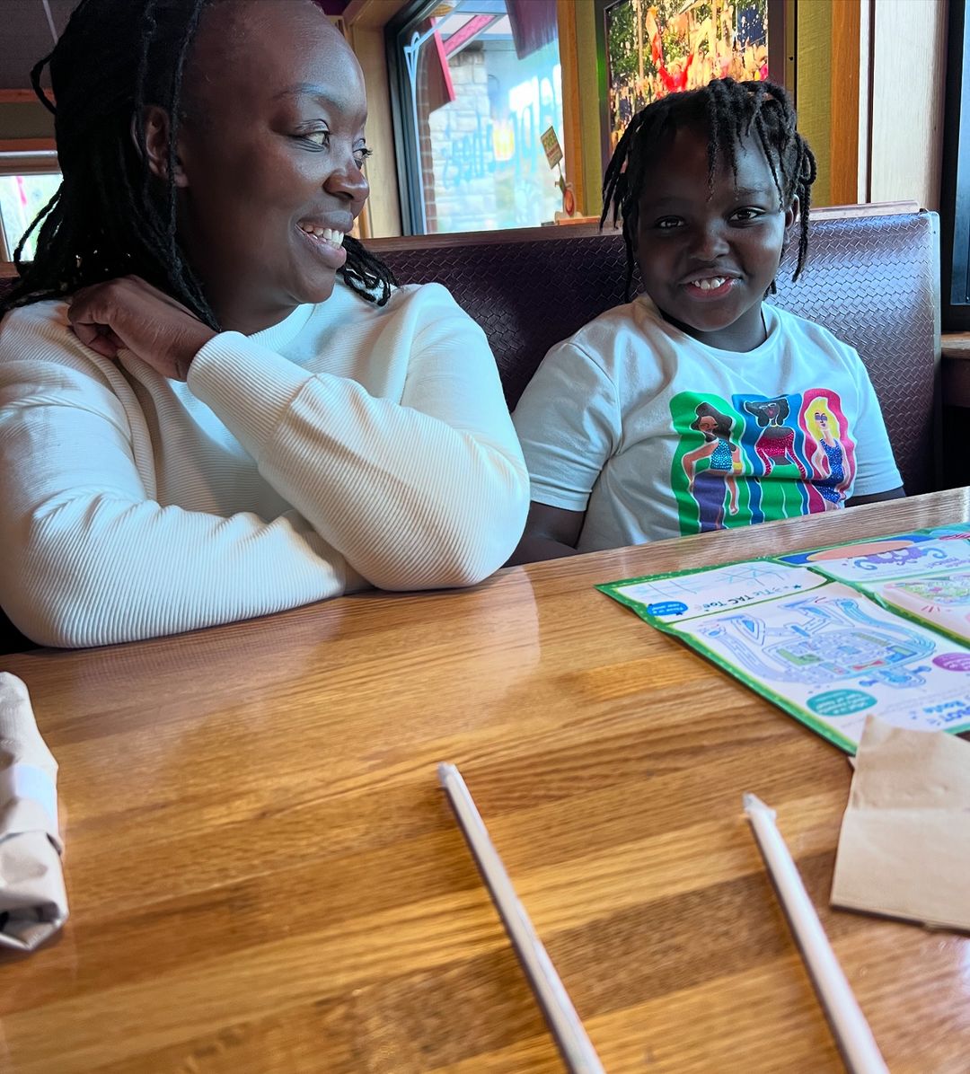 Media personality Jeridah Andayi with her daughters Neema