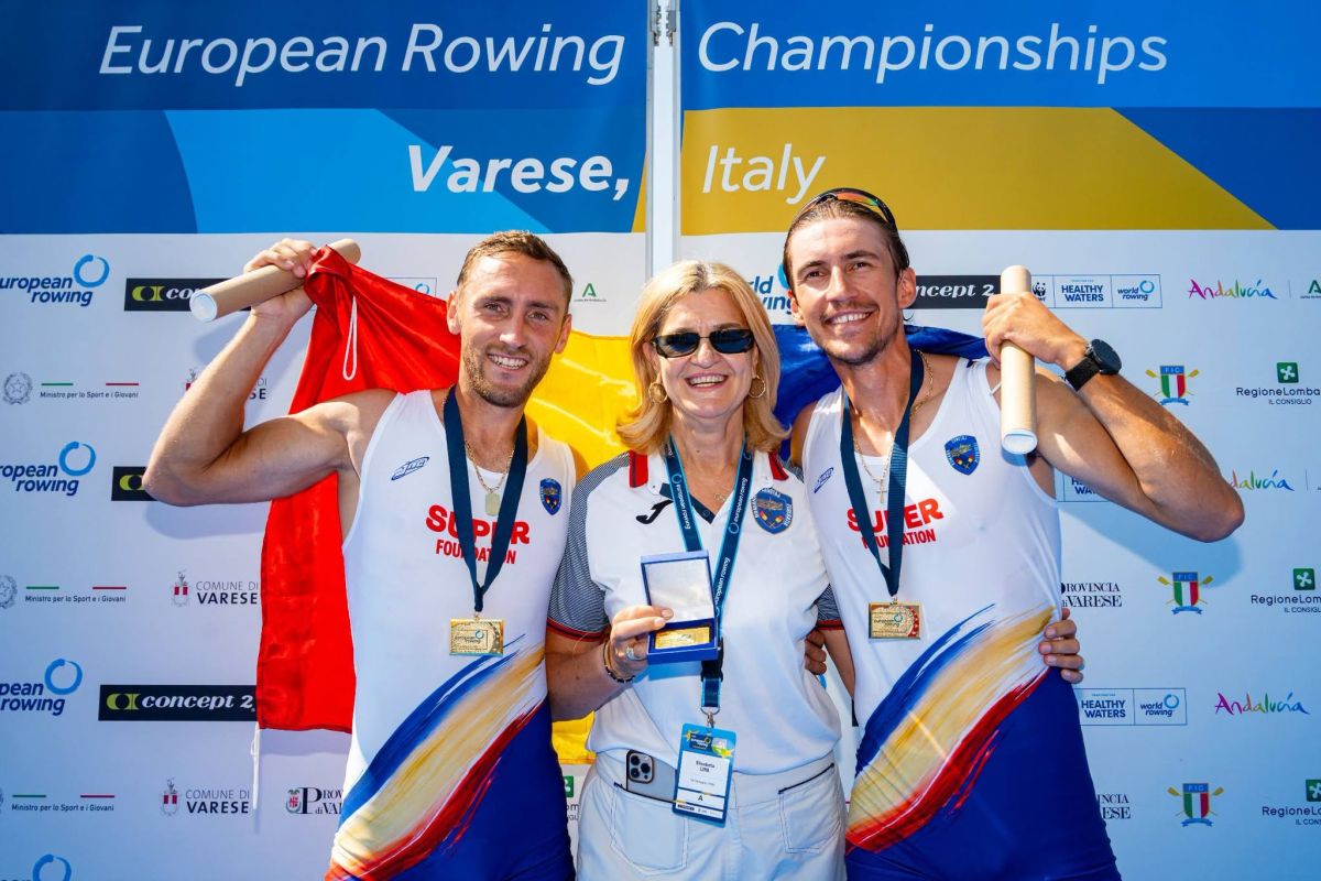 4 medalii pentru România la CE de canotaj de la Varese: două titluri și un nou record european stabilit de Simona Radiș și Adriana Adam