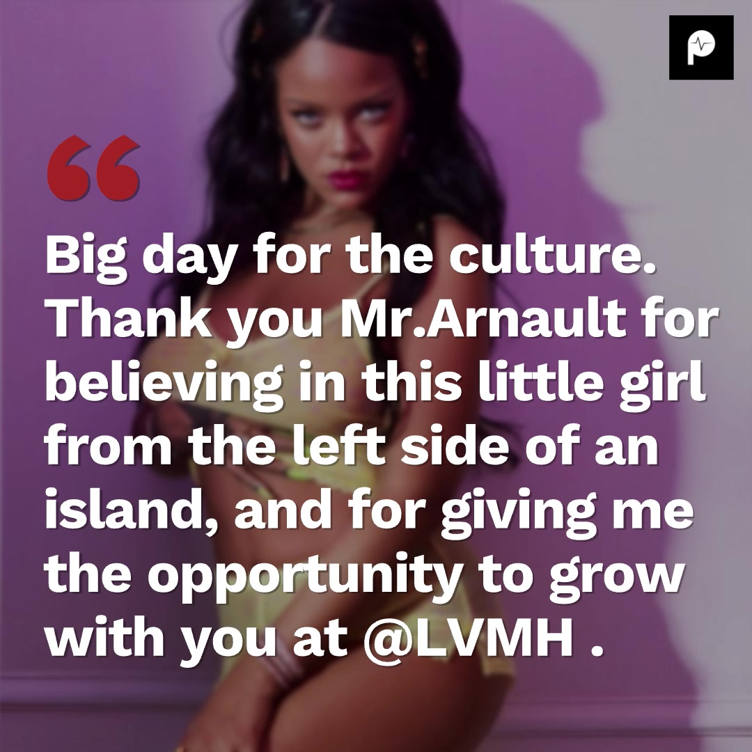 Rihanna - The wonderful Mr. Bernard Arnault. So grateful for the