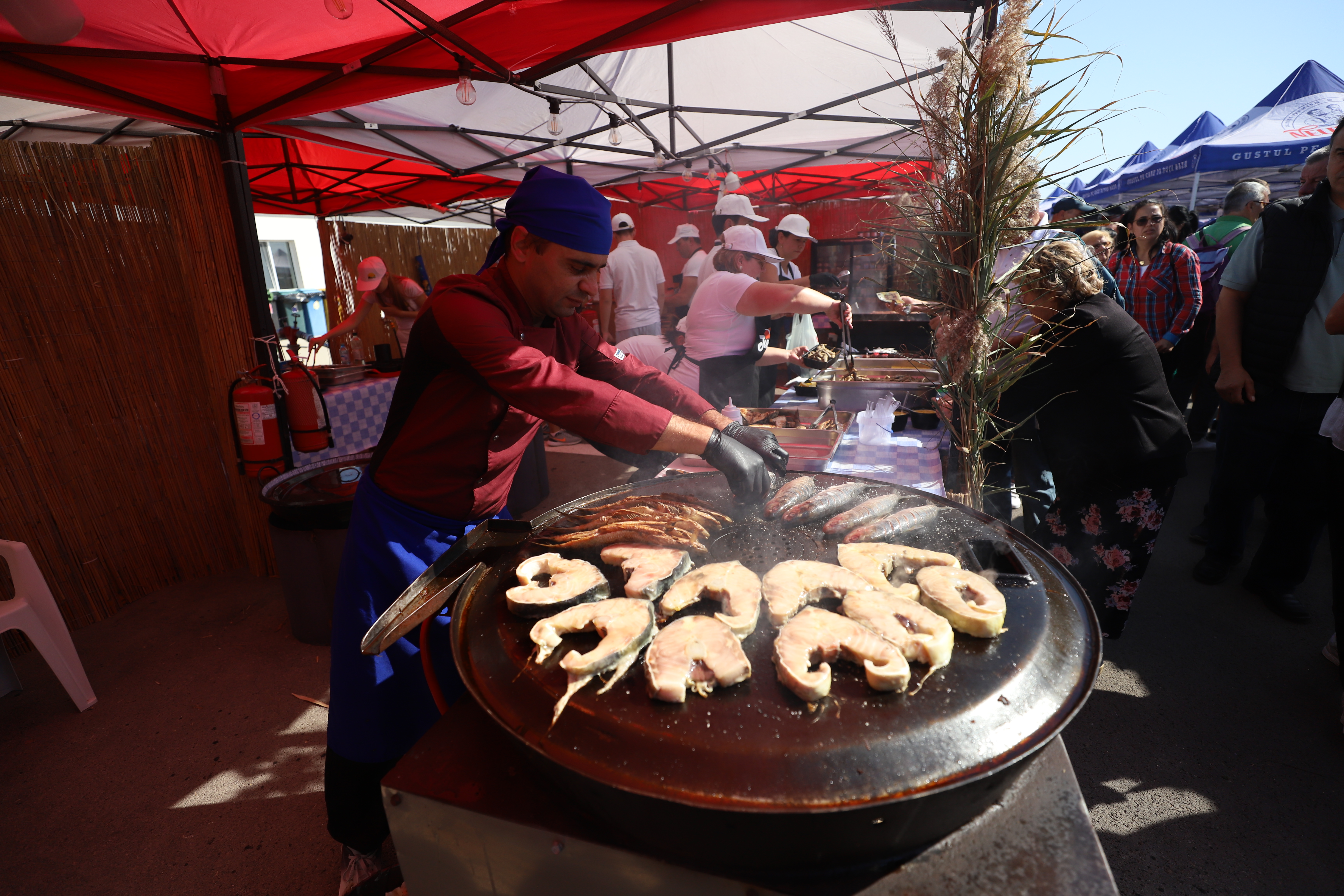 Secrete culinare de la Festivalul Borșului Lipovenesc din Jurilovca. Fără morcov, dar cu ardei și țicore de baltă: „Adevăratul gust îl dau oasele!” | FOTO REPORTAJ