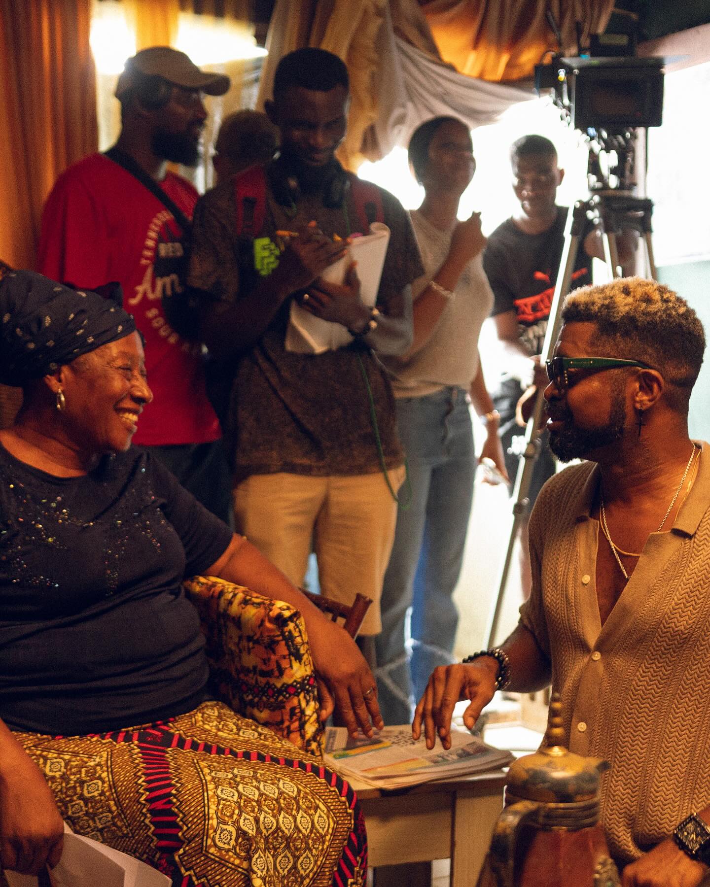 See behind the scene photos of the upcoming Basketmouth’s film, A Ghetto Love Story [Instagram/basketmouth]