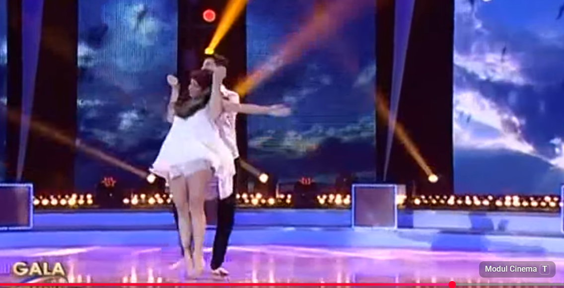 Imagini cu Andreea Popescu și Rareș Cojoc din 2013, când au dansat împreună într-o emisiune difuzată la Antena 1