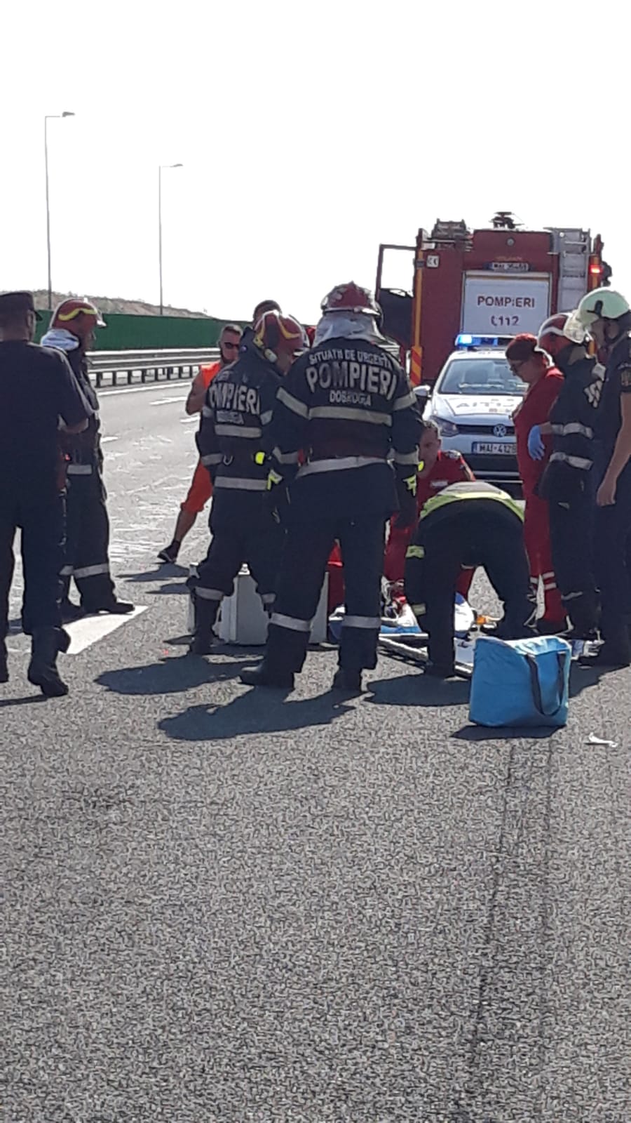 Accident grav pe Autostrada Soarelui, la Valul lui Traian. A intervenit elicopterul SMURD