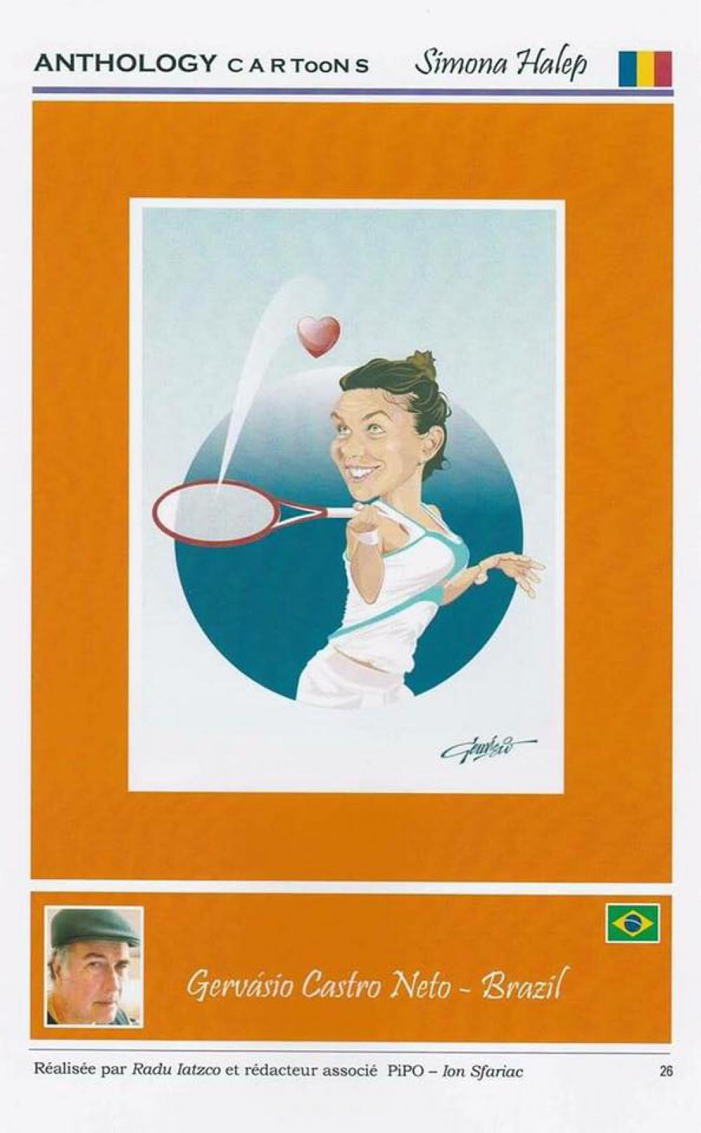Expoziție de caricaturi ale Simonei Halep. Numărul 1 WTA, în viziunea artiștilor din toată lumea / GALERIE FOTO