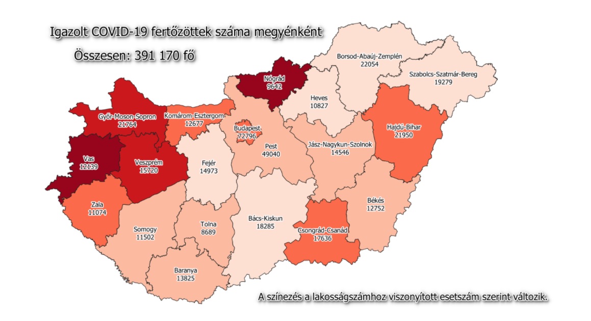 1548 fővel emelkedett a beazonosított fertőzöttek száma és elhunyt 94 beteg