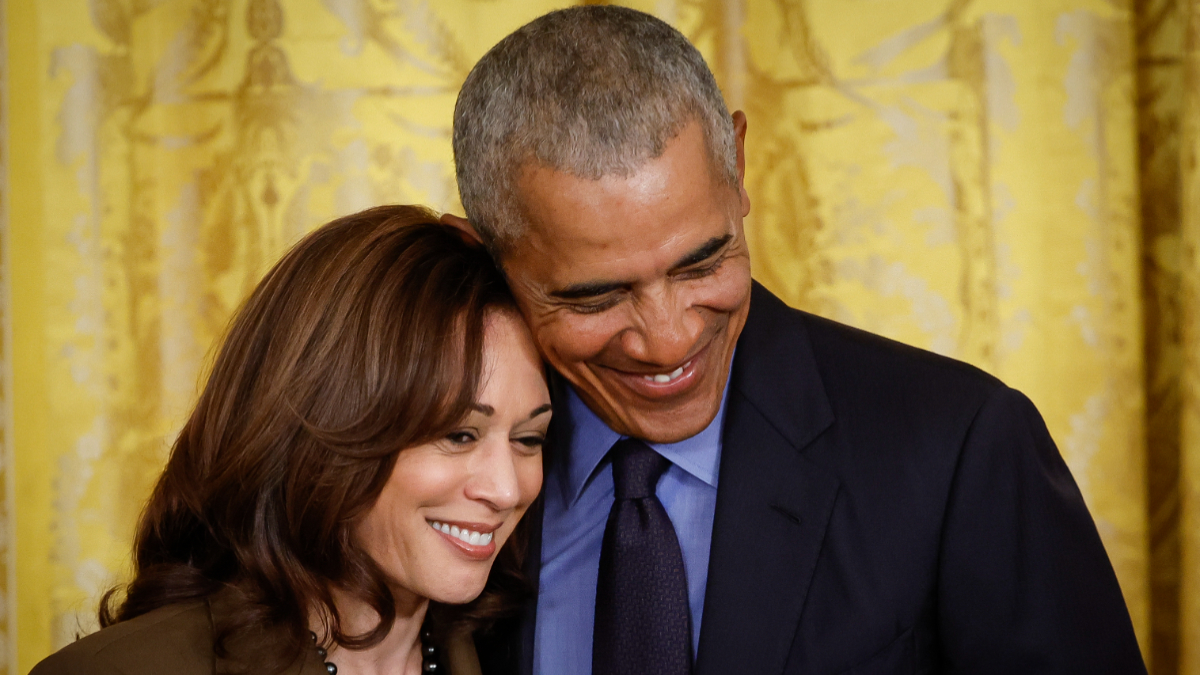 Vice President Kamala Harris and ex-President Barack Obama. [Getty Images]