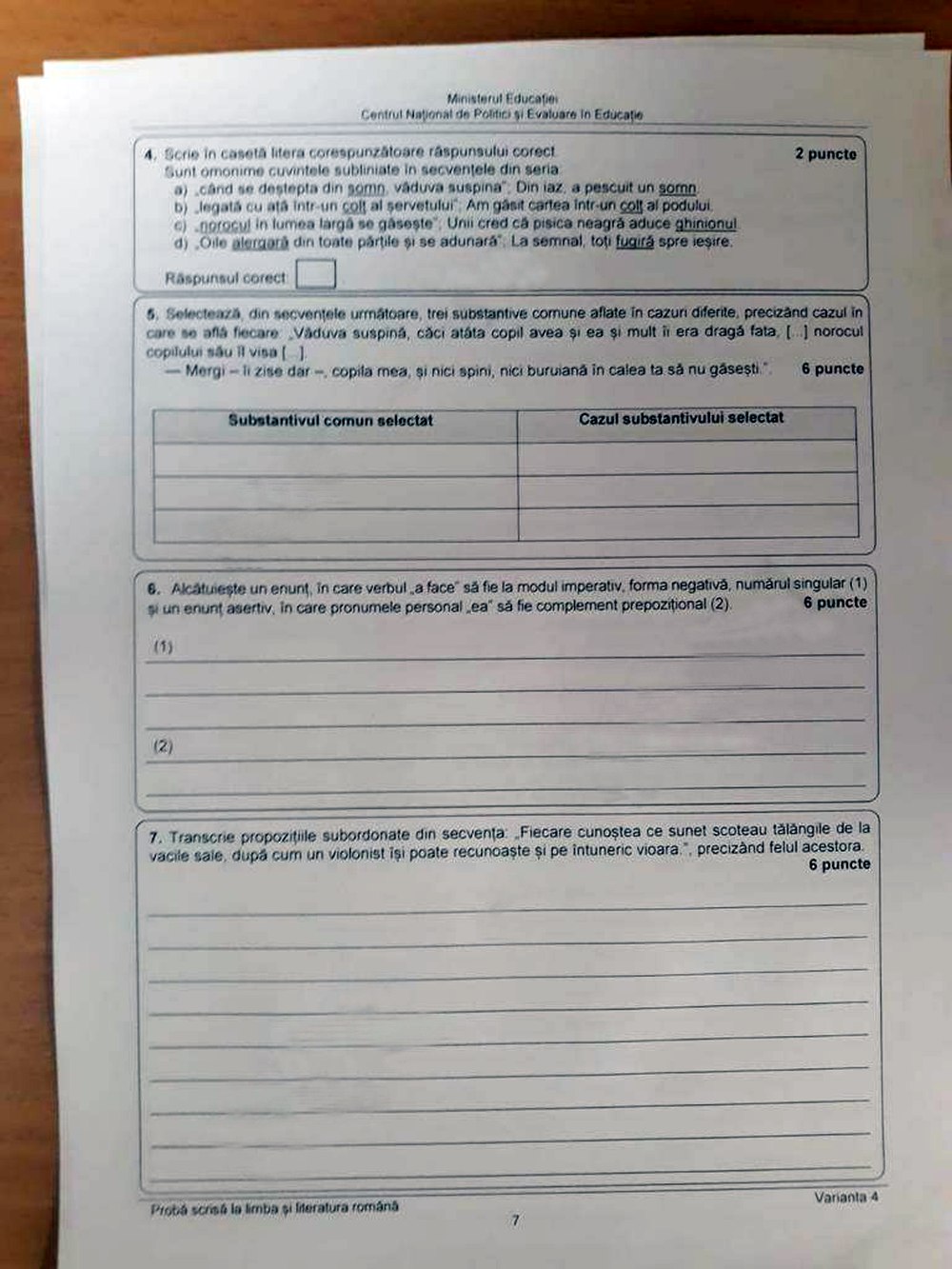 Subiectele la Română la Evaluarea Națională 2024. Cerințele pe care le-au avut de rezolvat absolvenții de clasa a VIII-a