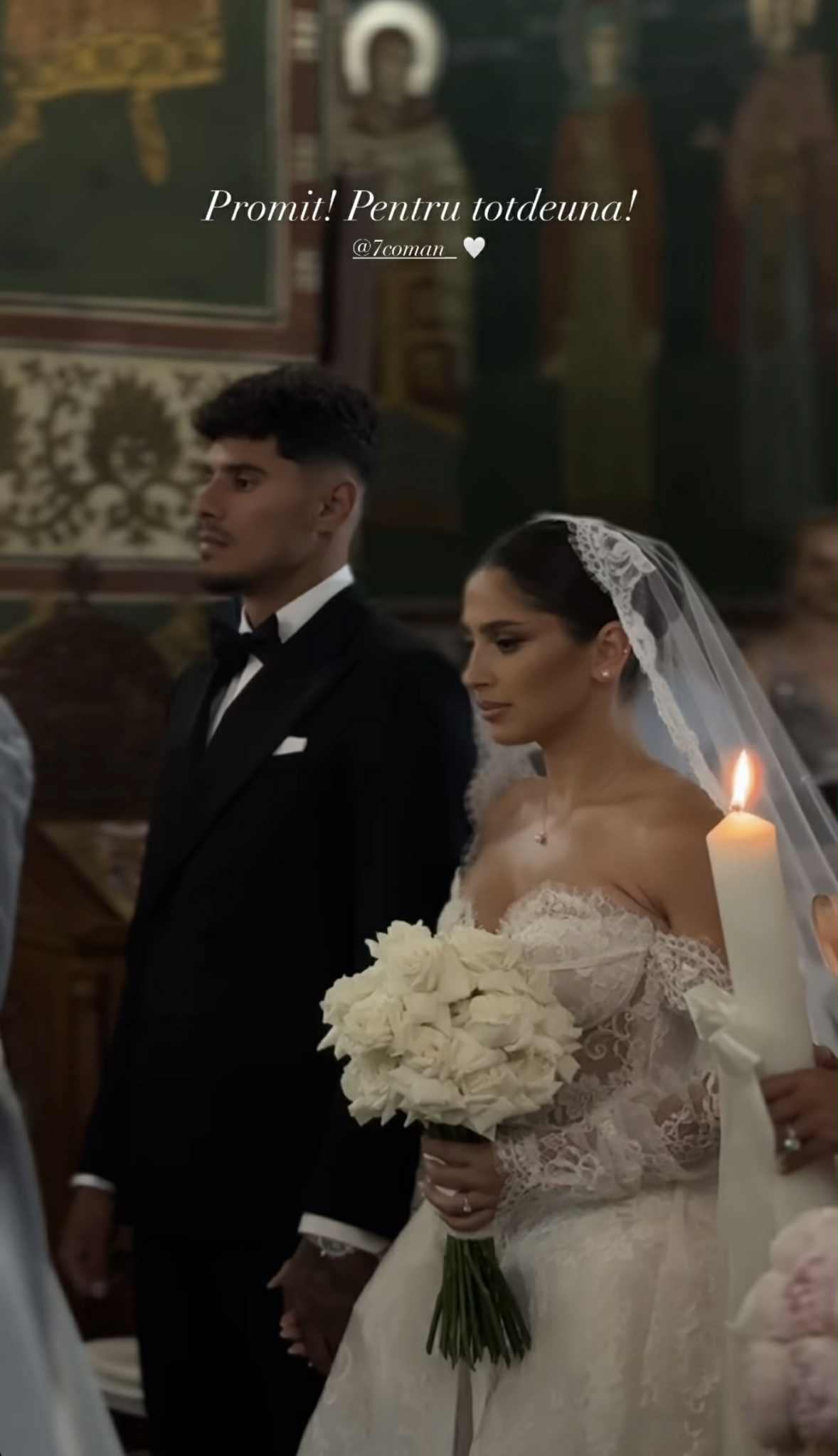 Imagini de la nunta lui Florinel Coman. Mirel Rădoi a fost naș, iar Gigi Becali s-a aflat printre invitați: „Mi-a adus 6 milioane de euro”
