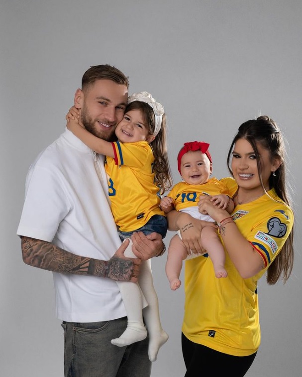 Mesajul transmis de Vanessa, soția lui Denis Drăguș, după ce fotbalistul a înscris golul decisiv în meciul Lituania - România: „Ești eroul nostru”
