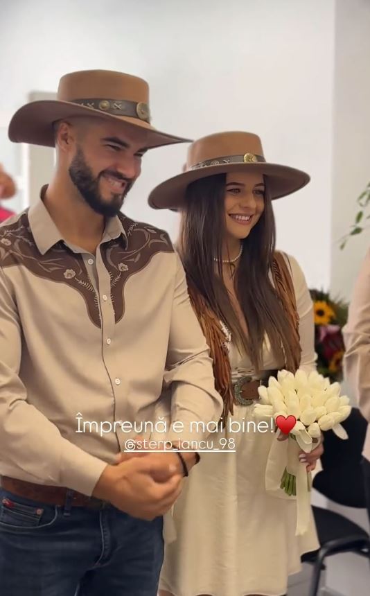 Iancu Sterp s-a căsătorit civil cu Denisa. Culiță Sterp a lipsit de la eveniment, iar Daniela Iliescu nu a fost invitată: „Nu e așa ușor”