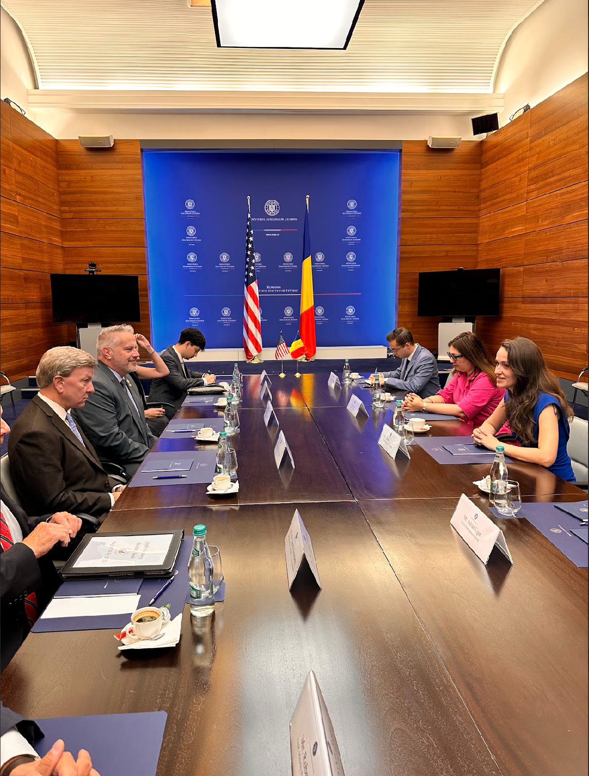 O delegație a Congresului SUA este în România și s-a întâlnit cu Cătălin Predoiu și Oana Țoiu, anunță MAI și MAE. De ce au venit americanii