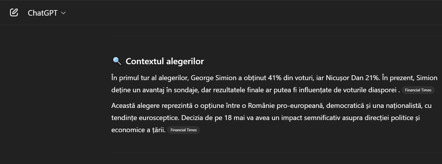 Cine crede inteligența artificială că va câștiga președinția dintre George Simion și Nicușor Dan