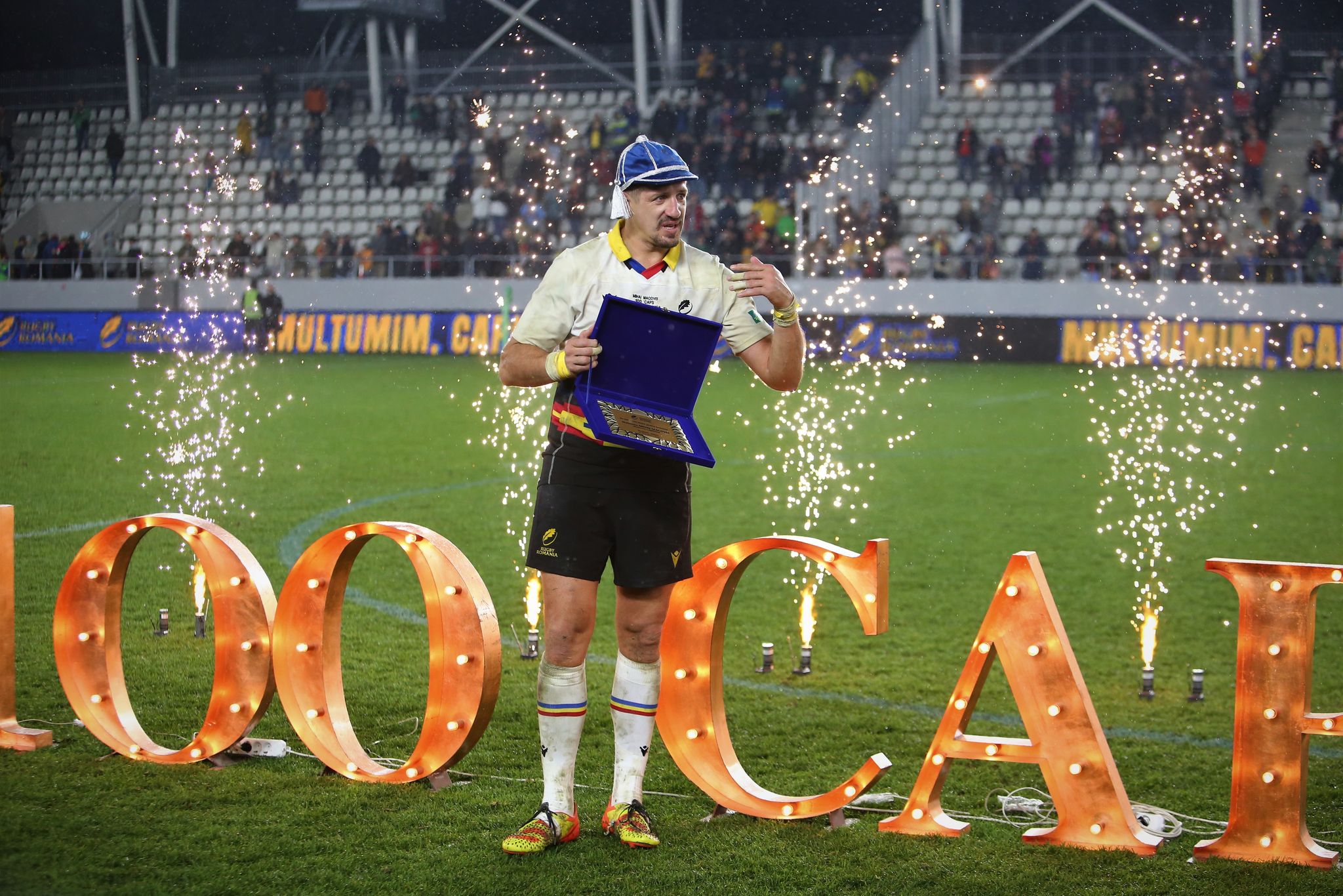 Reprezentativa de rugby a României, învinsă la zero în meciul-test cu Samoa. În partea secundă nu s-a marcat niciun punct!