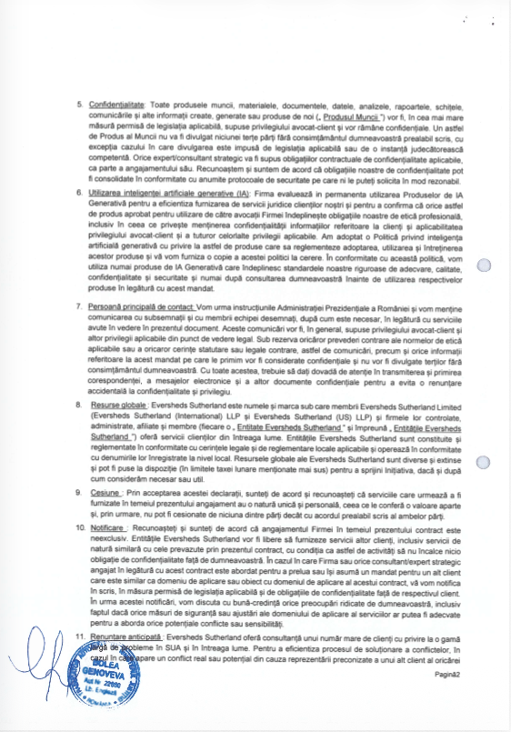 Contractul de consultanță încheiat între Administrația Dan și firma de lobby din SUA a fost clasificat. Românii nu vor putea afla ce livrabile va primi Nicușor Dan