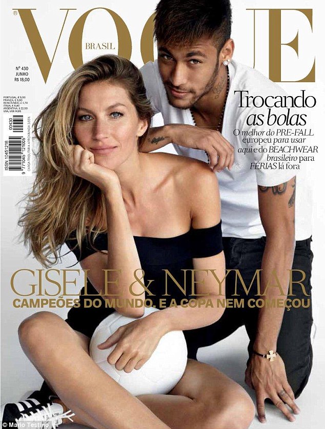 Fotomodelul Gisele Bundchen ”s-a combinat” cu Neymar