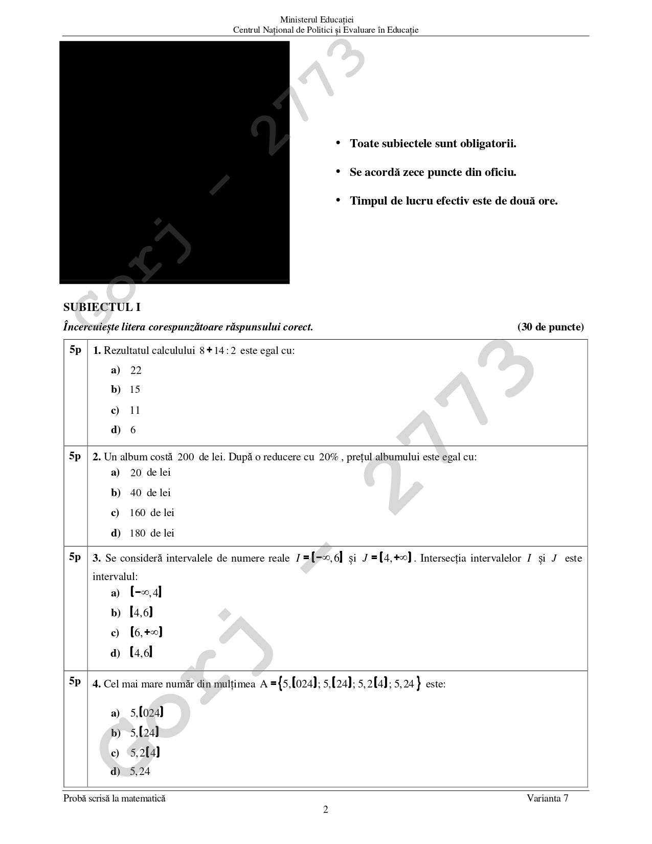Rezolvarea subiectelor la Matematică la Evaluarea Națională 2024. „Un elev se putea descurca relativ lejer până în jurul notei 6”