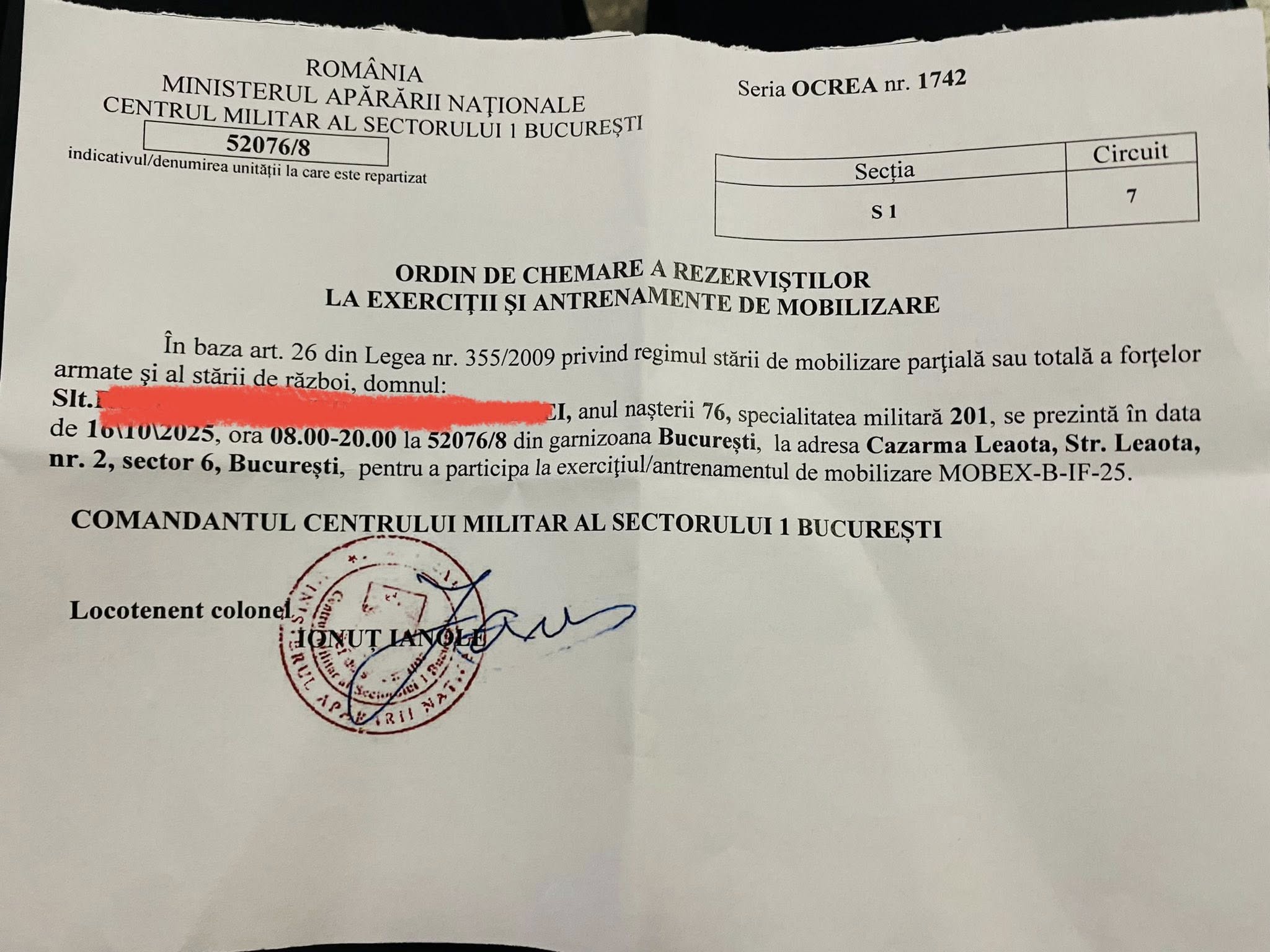 Andrei Roșu, fostul solist de la „Gaz pe foc”, a primit ordinul pentru instrucție. Ce l-a nemulțumit la documentul MApN: „Ar fi fost mult mai util”