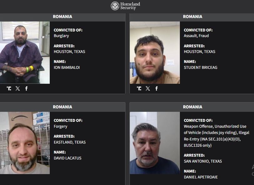 România, țara europeană cu cei mai mulți infractori arestați de ICE în SUA în ultimii cinci ani