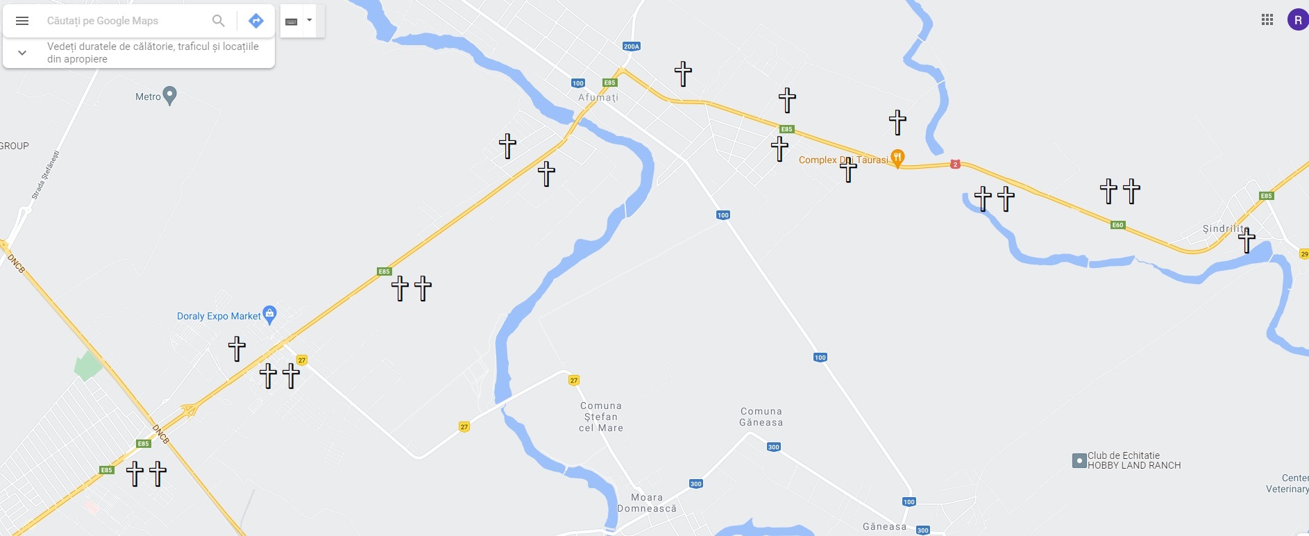 Drumul crucilor. Sunt 564 de cruci pe DN2 între București și Bacău, mai multe decât cele 550 de borne kilometrice dus-întors