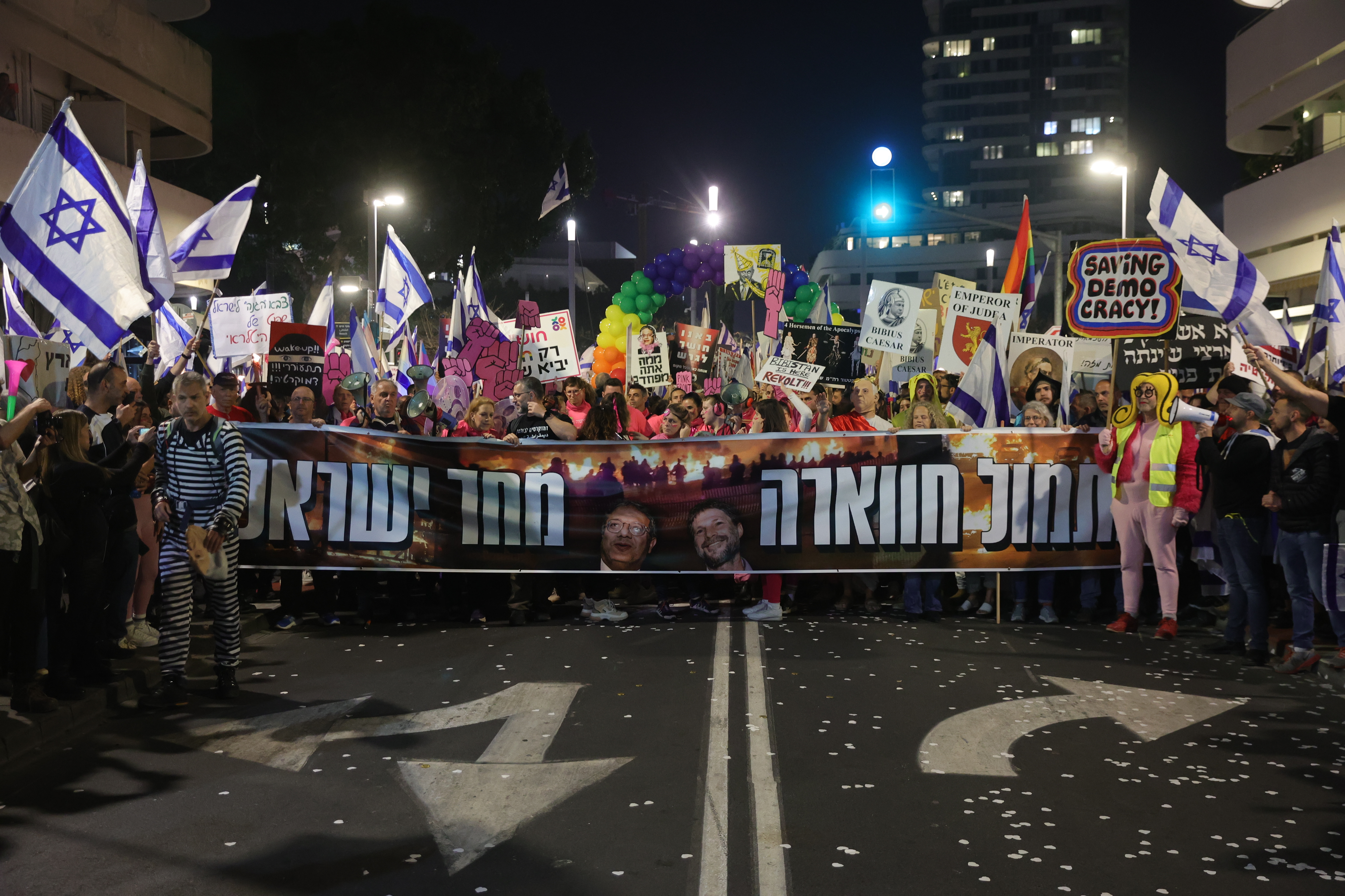 Protest uriaș la Tel Aviv față de reforma judiciară a lui Netanyahu. Mii de oameni, în stradă pentru a noua săptămână