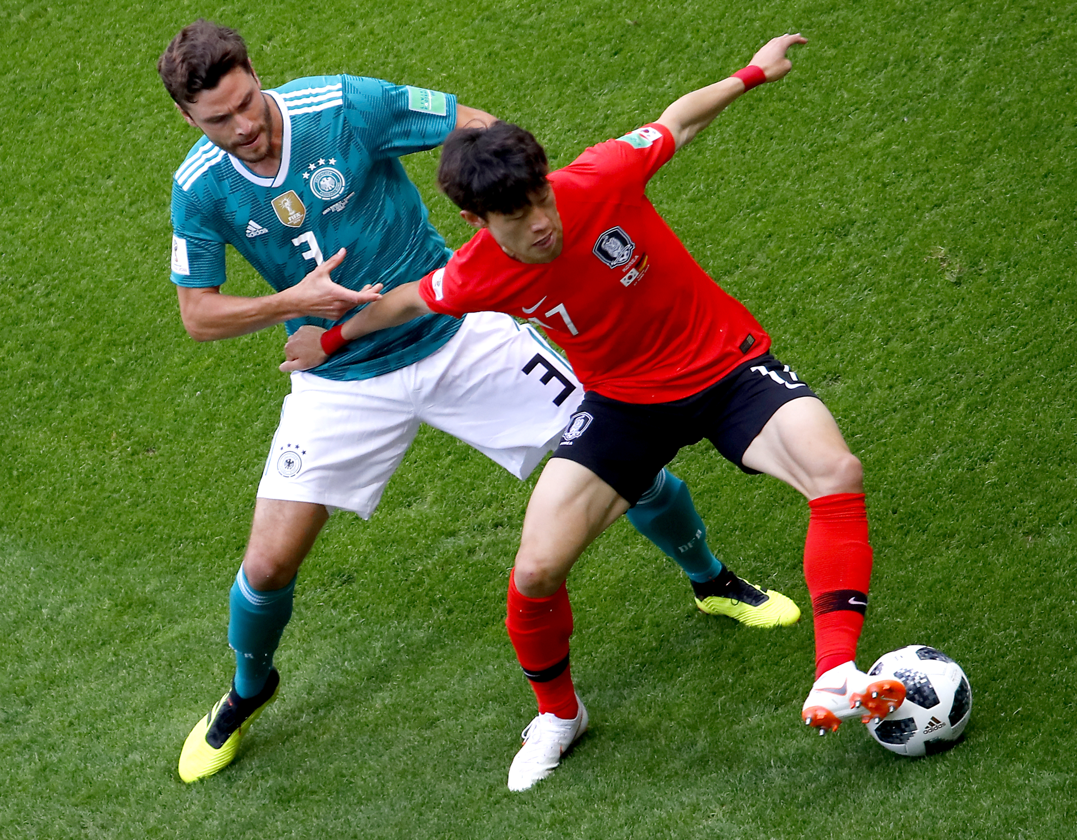 Coreea de Sud - Germania 2-0, în Grupa F a Campionatului Mondial de Fotbal din Rusia 2018. Nemții, fierți în Kazan. Campioana mondială, ”acasă”! / GALERIE FOTO