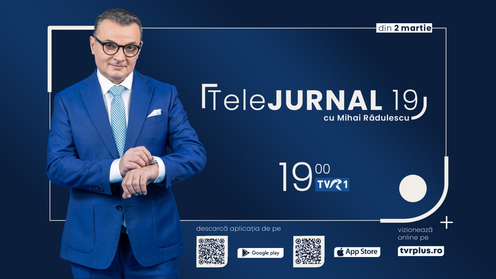 Schimbare la TVR: „Telejurnalul” se mută la ora 19.00, din 2 martie 2026. Prezentatorul Mihai Rădulescu: „Putem profita mai bine de acest prime-time”