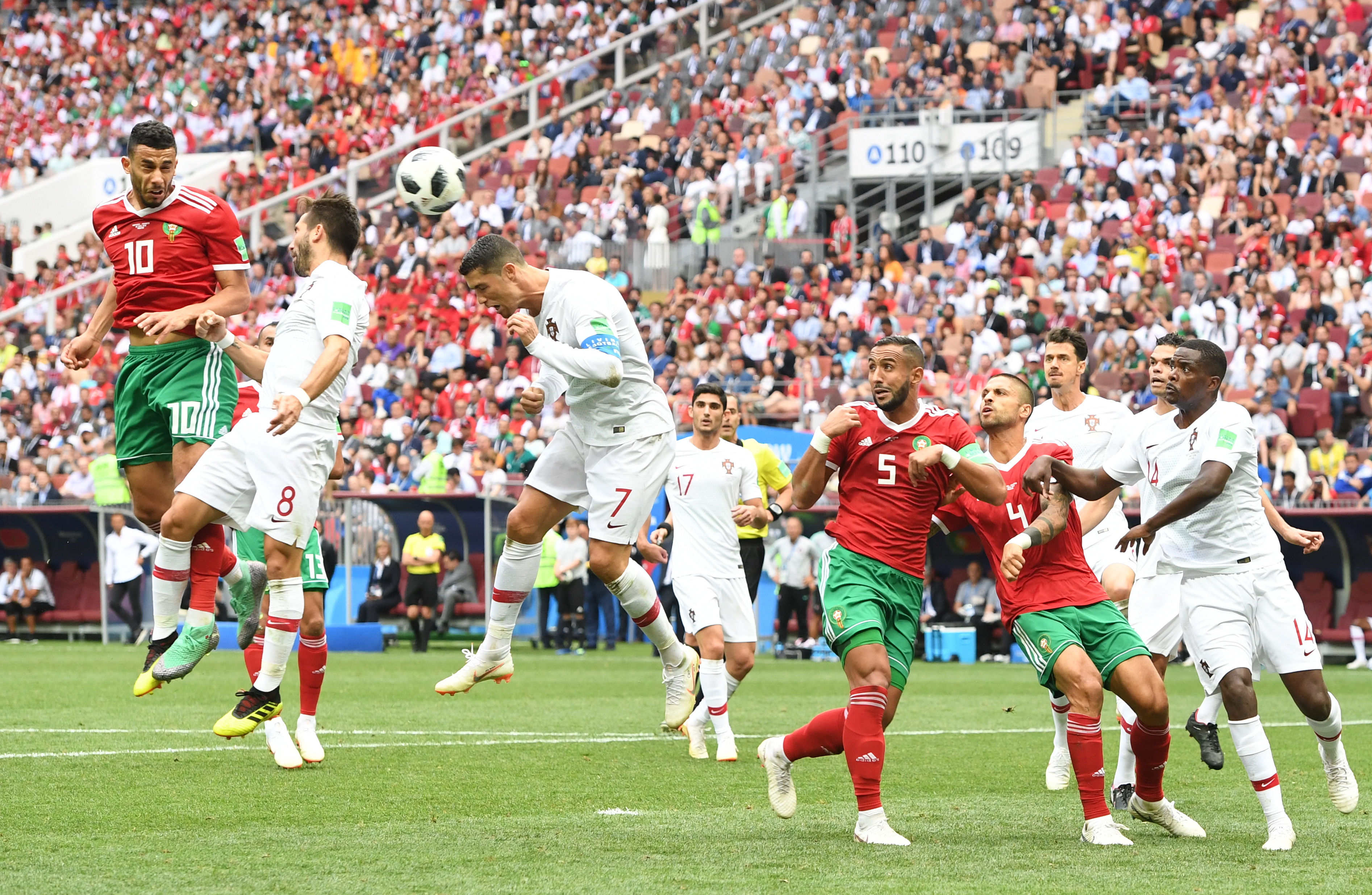 Portugalia - Maroc 1-0, în grupa B de la Campionatul Mondial de fotbal Rusia 2018. Ronaldo a fost decisiv, africanii, care au condus jocul și nu au primit un penalty, sunt eliminați / FOTO&VIDEO